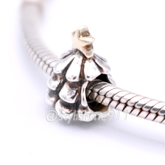 Authentic PANDORA Christmas Tree Charm 14K Gold - Picture 2 of 10
